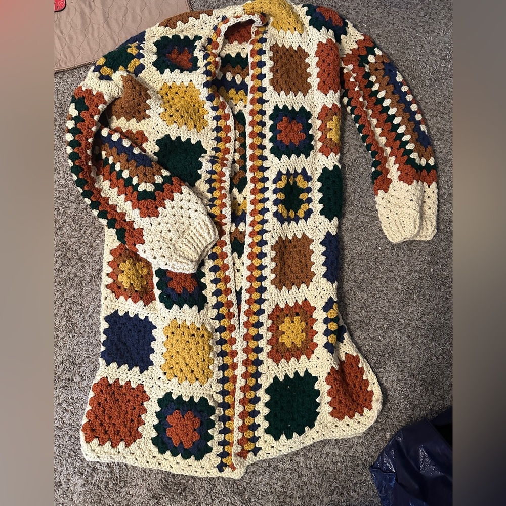 Colorful Crochet Cardigan